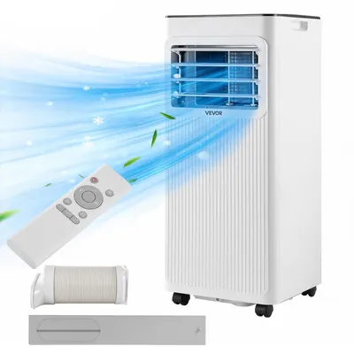 Produktbild von VEVOR Mobile Klimaanlage 7000 BTU 2,05 kW mit Abluftschlauch, 3-in-1 Mobiles Klimagerät mit Kühlung Ventilation Entfeuchtung, Tragbare Klimaanlage mit LED-Display Fernbedienung 24h-Timer für Indoor