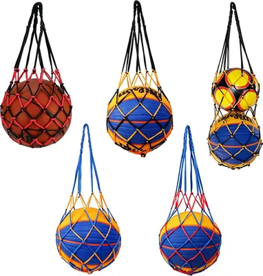 Imagen del producto de Conjunto de redes para balones, de 5 piezas, en varios colores, apto para fútbol y baloncesto