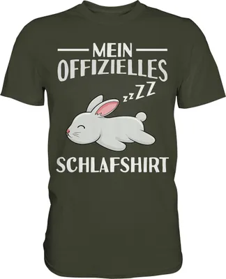 Produktbild von Offizielles Schlafshirt Nachthemd Schlafanzug Pyjama Hase T-Shirt – Urban Khaki / L