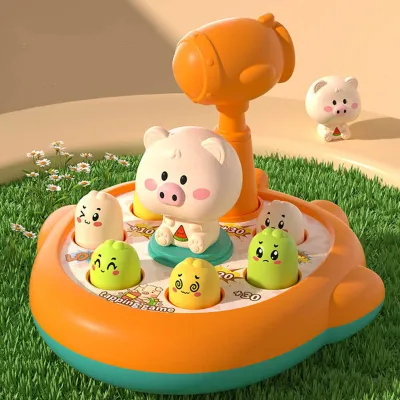 Produktbild von Kinder Whack Desktop-Spielzeug in Tierform, verbessert die Koordination, pädagogisch, hämmerndes, hämmerndes Schwein