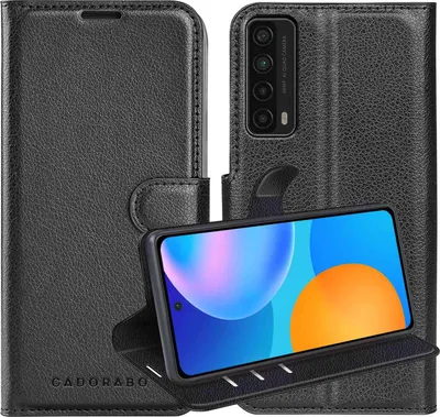 Immagine prodotto di Custodia Cadorabo per Huawei P SMART 2021 in PHANTOM BLACK Custodia protettiva con chiusura magnetica, funzione stand e slot per carte di credito Custodia flip cover Custodia per cellulare con sportellino Custodia a libro