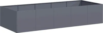 A dark gray rectangular planter box.