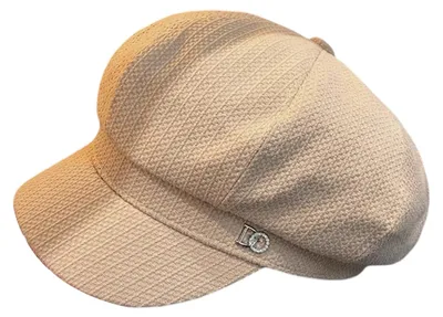 Produktbild von Schiebermütze mit Entenzunge, modische All-in-One-Achteck-Baskenmütze, Damen-Baskenmütze, klassische Schiebermütze für Herbst, Frühling und Winter