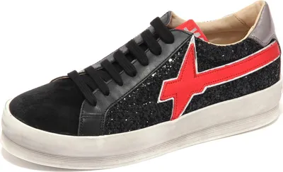 Productafbeelding van 1774AC sneakers voor dames, model W6YZ, suède/glitter, zwarte schoenen