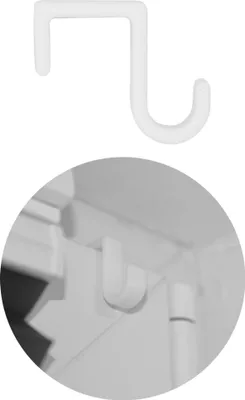 Produktbild von Fensterhaken Fensterklemme 17 mm Fensterklammer Fensterclip Fensterdeko Universal Weiß