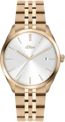 Produktbild von S.Oliver Uhr Damen Armbanduhr 36mm Edelstahlarmband Rosegold SO-3944-MQ