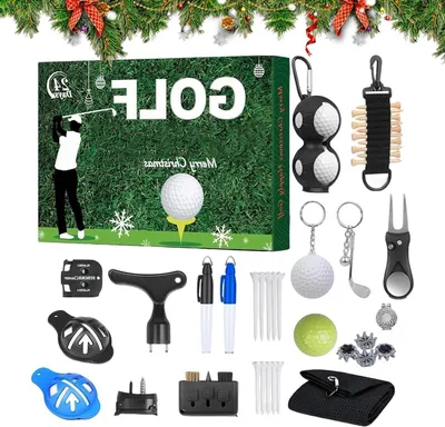 Obrázok produktu pre Vianočný kalendár pre golfistov - 24 dní prekvapení - 388 x 282 x 63 cm - zelený