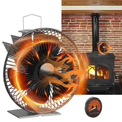 Obrázok produktu pre Ikodm: Krbový ventilátor, ventilátor na krb, ventilátor do pece, ventilátor na drevo, bez elektrickej energie