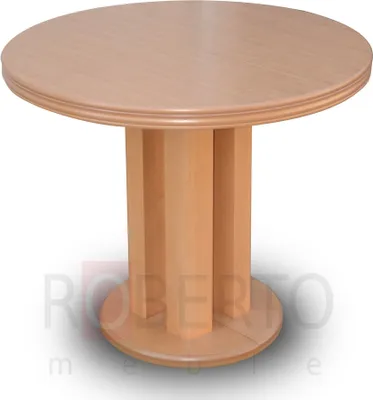 Image de Table ronde Tables salle à manger salon bois Extensible jusqu'à 90 x 240 cm