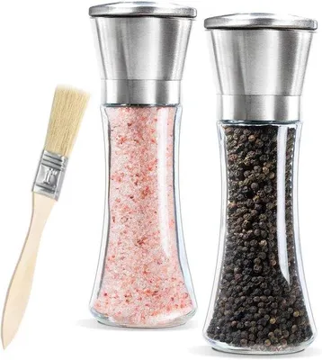 Produktbild von Famanu Salz- und Pfeffermühlen Set mit Keramischem Mahlwerk - Ideal für jede Küche
