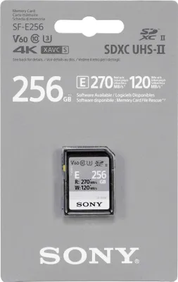 Zdjęcie produktu dla Sony SF-E Series SF-E256 - Karta pamięci flash - 256 GB - UHS-II U3 / Class10 - SDXC UHS-II