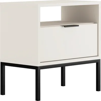 Produktbild von Nachttisch Seattle , Weiß, 55cm