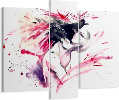 Produktbild von Bild auf Leinwand - Leinwandbild - Abstraktion Gesicht Emotion weiblich - 95x80cm - Wand Bild - Wanddeko - Leinwanddruck - Bilder - Kunstdruck - Leinwand bilder - Wandkunst - CB95x80-3051