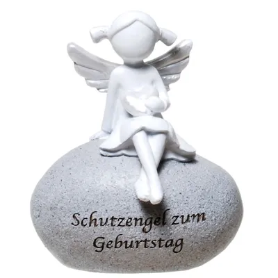 Produktbild von Engel auf Stein "Schutzengel zum Geburtstag"