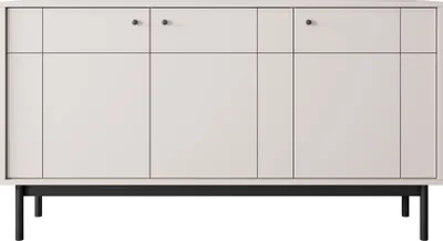 Image de Selsey JAPANDIES - Buffet 3 portes Greige 154 cm
