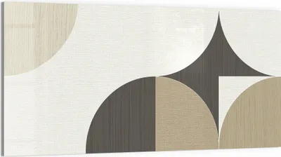 Produktbild von DEQORI Glasbild Echtglas 100x50 cm 'Geometrische Stille' Wandbild Bild modern Deko