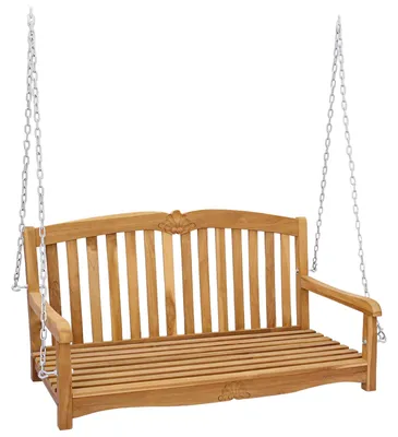 Obrázek produktu pro vidaXL Houpací lavice, přírodní, 114 x 60 x 60,5 cm, masivní teakové dřevo