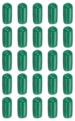 100x runde Gummistopfen 9,5 mm ID, Schraubenschutzkappen, dunkelgrün