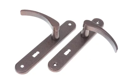 Produktbild von Aqbau® Türdrückerset Langschild Alt kupfer | Türdrücker | Türklinke | Türgriffe | Türbeschlag VL (BB Buntbart)