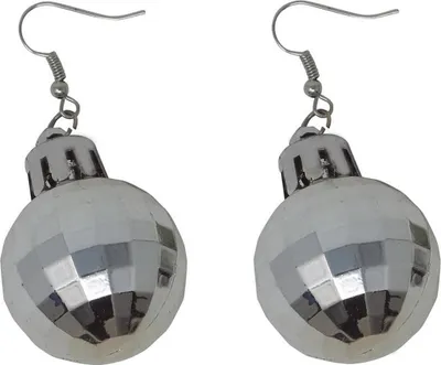 Produktbild von Fiestas Guirca - "70´s" Disco-Ball-Ohrringe FG359 (Einheitsgröße) (Silber)
