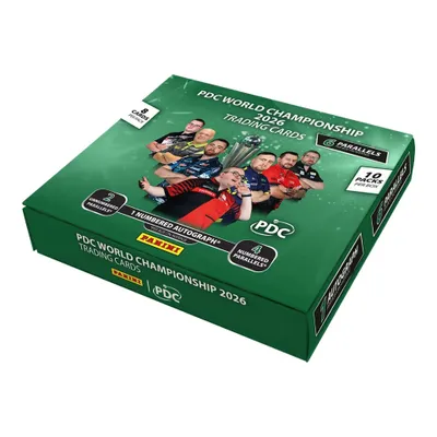 A box of Panini PDC World Championship 2026 trading cards.