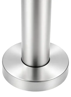 Produktbild von Geländerpfosten - Mittelpfosten für Glasgeländer - 110 cm - Edelstahl 316 - Bodenmontage - Für 12-mm-Glas - Silber