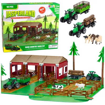 Produktbild von Bauernhof-Set Bauerntraktoren Tiere 102-tlg.