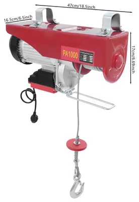 Obrázek produktu pro Elektrický naviják, výkonný motor, bezdrátové dálkové ovládání, červená barva