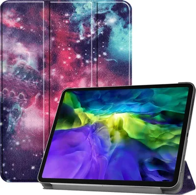 Produktbild von Mobigear Dreifach-Faltetui für iPad Pro 11 Zoll (2020) – Klapphülle – Galaxis