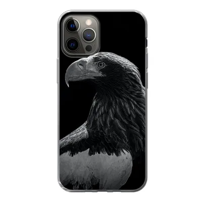 Produktbild von MuchoWow® Handyhülle Schutzhülle Hülle für iPhone 12 Pro Adler - Nahaufnahme - Schnabel Silikon Softcase Handy Hülle - Abdeckung