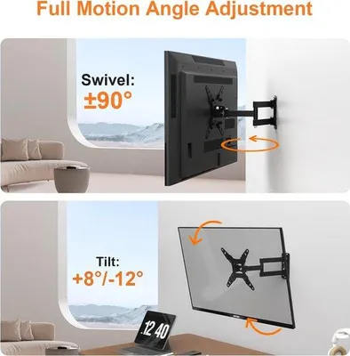 Produktbild von Famanu TV-Halterung Draaibaar - Für 13-43 Zoll - Neigbar - Max 20 kg - VESA 200 x 200 mm