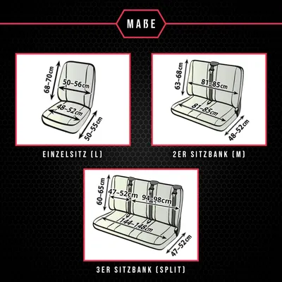 Produktbild von Autositzbezüge Universal Schonbezüge für Peugeot Expert II (06-16) BUS 6-Sitze