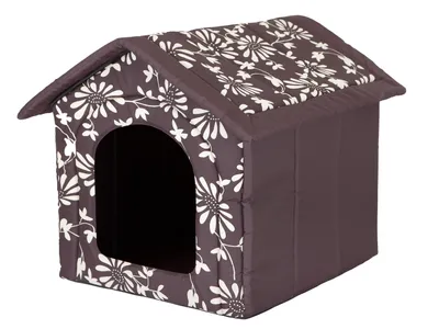 Obrázek produktu pro Psí bouda psí jeskyně psí pelíšek psí dům kočičí jeskyně mittle L - 52x46 cm hnědá květovaná