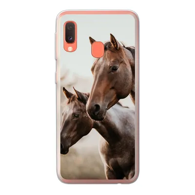 Produktbild von MuchoWow® Handyhülle Schutzhülle Hülle für Samsung Galaxy A20e Pferde - Natur - Braun Silikon Softcase Handy Hülle - Abdeckung