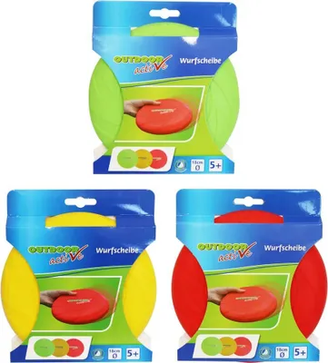 Produktbild von Outdoor active Wurfscheibe #18 cm, 3-fach sortiert rot|grün|gelb