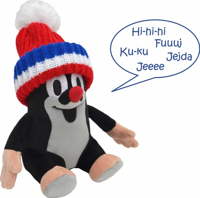 Obrázok produktu pre Plyšová hračka Krtko s červeno-modrou čiapkou 20 cm Viacfarebná, 48912J