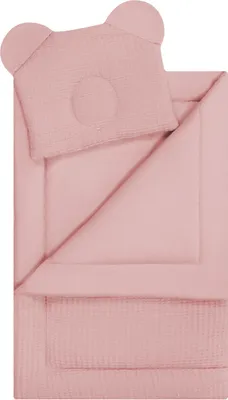 Obrázek produktu pro Sada oplatků do dětské postýlky 100x75 cm růžová / Bocioland