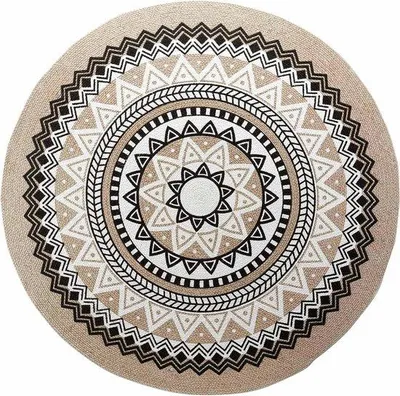 Productafbeelding van Famanu vloerkleed, hoogwaardig katoenmateriaal - diameter 120 cm