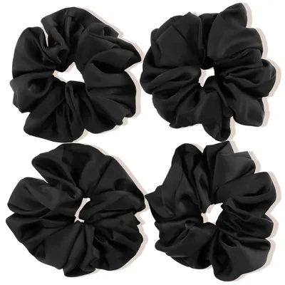 Image de Lolalet chouchous en soie Scrunchies satin femme Set 4 couleurs