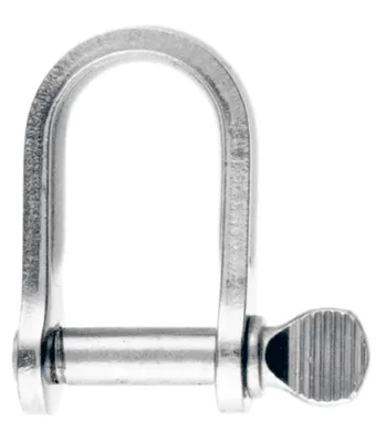 Produktbild von Flachschäkel mit Bund, lange Form, 6mm, Edelstahl, A4