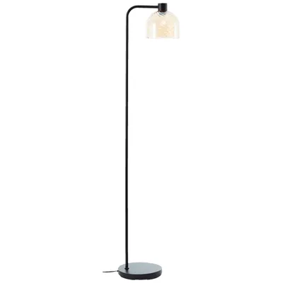 Produktbild von Stehlampe, 1,53 m, Amber-bernsteinfarben, Glas, Schwarz