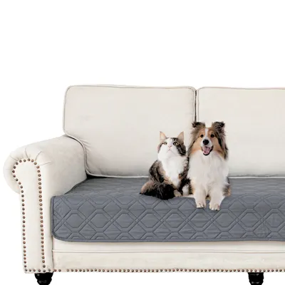 Wasserdichte Hundedecke Für Couch (208,3x259,1 Cm) – Möbelschutz, Beidseitig Bunt/grau
