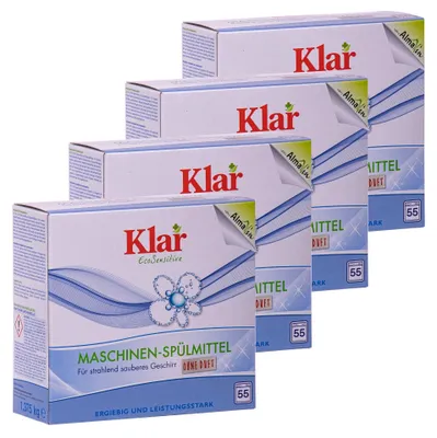 Produktbild von KLAR Maschinenspülmittel 4 x 1,375 kg ohne Duft