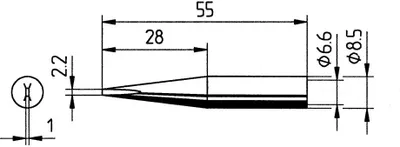 Obrázek produktu pro Ersa 0842KD Lötspitze Meißelform DUR Inhalt 1 St.