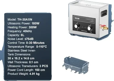 Produktbild von Ultraschallreiniger, mehrere Kapazitätsoptionen, effektives Heizsystem, 6L