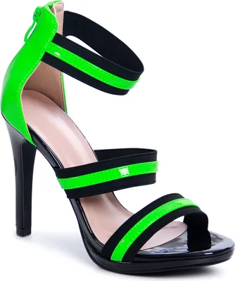 Produktbild von topschuhe24 2499 Damen Plateau Sandaletten Neon, Farbe:Neon Grün, Größe:36 EU