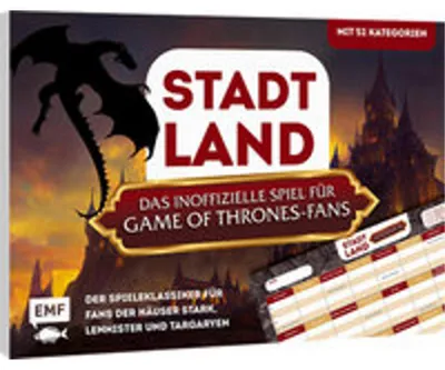 Produktbild von Stadt, Land, das inoffizielle Spiel für Game of Thrones-Fans - Spielblock