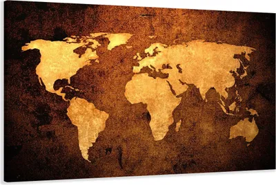 Obrázok produktu pre Obraz na plátne s rozmermi 120 x 80 cm – mapa sveta 5162-VKF, nemecká značka a sklad  -   hotovo zarámované, exkluzívny značkový tovar od Visario
