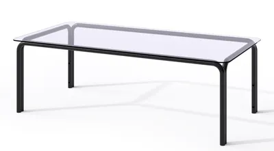 Obrázok produktu pre Konferenčný stolík Venice patio kovový čierny rám 125x65x41,5 cm