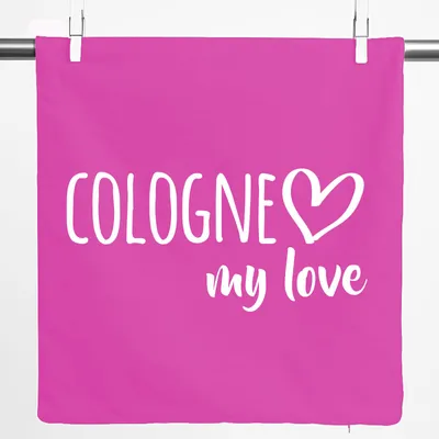 Produktbild von Huuraa Kissenbezug Cologne my love 40x40cm Fuchsia Baumwolle Dekokissenbezug Geschenkidee